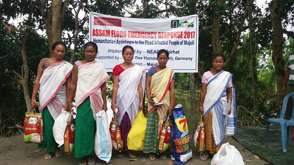 Emergency relief support to the flood ravaged people of Majuli island