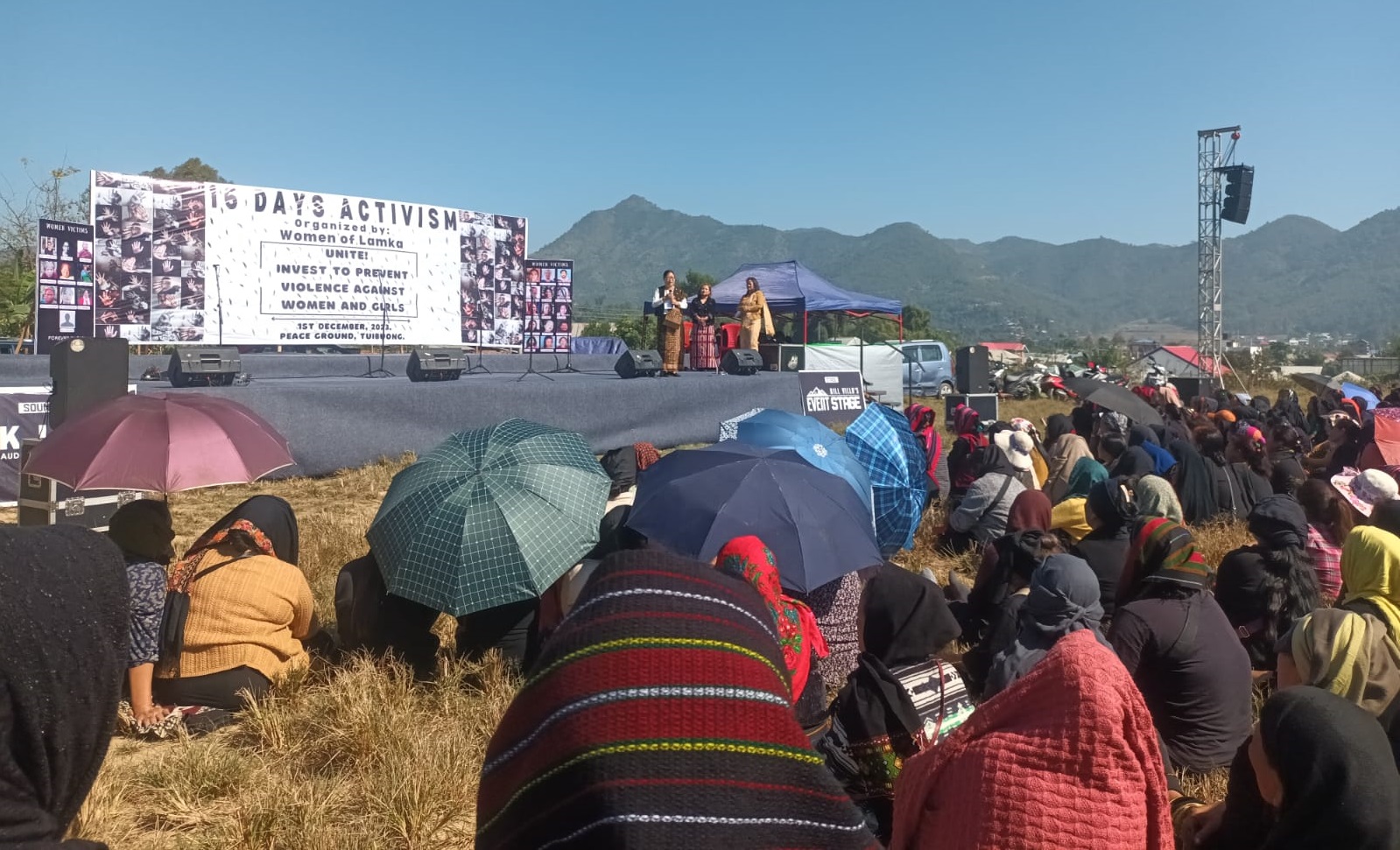 Women of Lamka in Manipur crying out for justice on the occasion of 16 ...