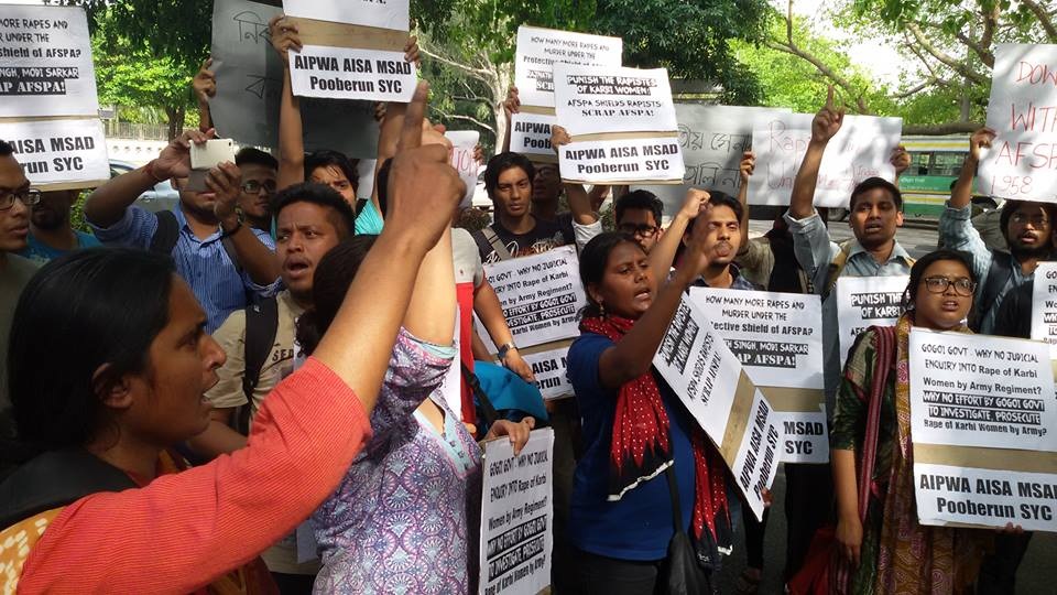 Protest on Karbi Anglong rape incident at Delhi | Assam Times