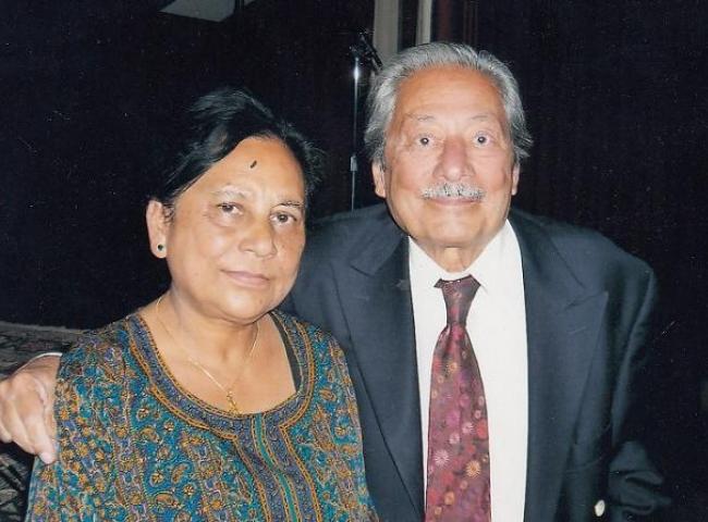 File Photo: Rini Kakati with Saeed Jaffery at Brent Indian Association, Wembley, London