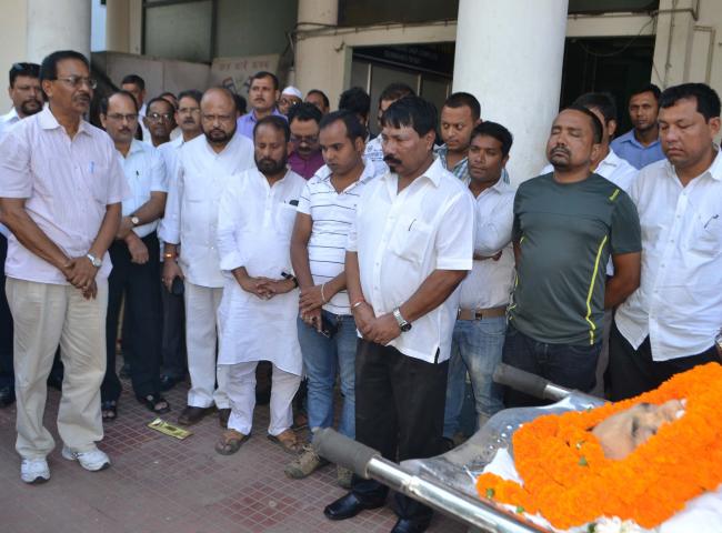 AGP leaders paying last respect to Prabin Gogoi