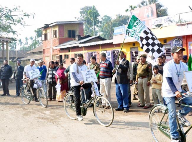 Cycle Rally for conservation of wildlife in Kaziranga Park  areas  