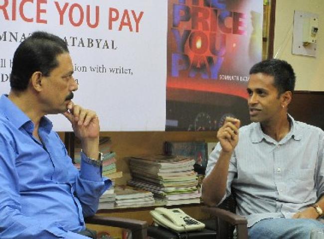 Som and Dhruba at Guwahati book launch. Photo: Gorgie Pope