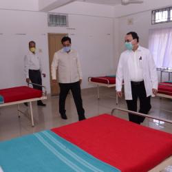 CM Sarbananda Sonowal visits Rupnath Brahma Civil Hospital on Wednesday.