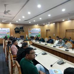  Representatives of tea garden along with district administration officials during the signing of the MoU at District Commissioner office in Udalguri on Wednesday. 