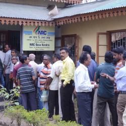 Long queue at a NRC Sava Kendra at Tezpur