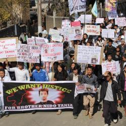Photo: Protest rally at Shillong
