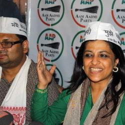 AAP leader Shazia Ilmi at Guwahati