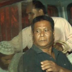 Rafikul Islam and Sahikul Islam (in skull cap) and four other (not in pix) alleged Jamaat-ul Mujahiden Bangaladesh (JMB) operatives arrested in connection with October 2 Burdwan blast from Barpeta produced before Chief Judicial Magistrate Court in Guwahati on 24-10-14. Pix by UB Photos 