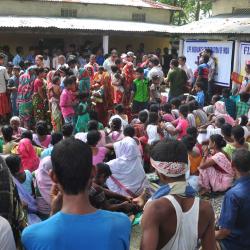 A flood relief camp in Marigaon