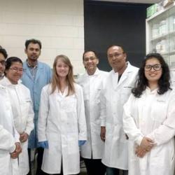 Prof Sunandan Baruah working in the Environmental Toxicology lab at NDSU