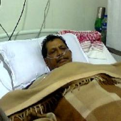 Ratan Lahkar at hospital