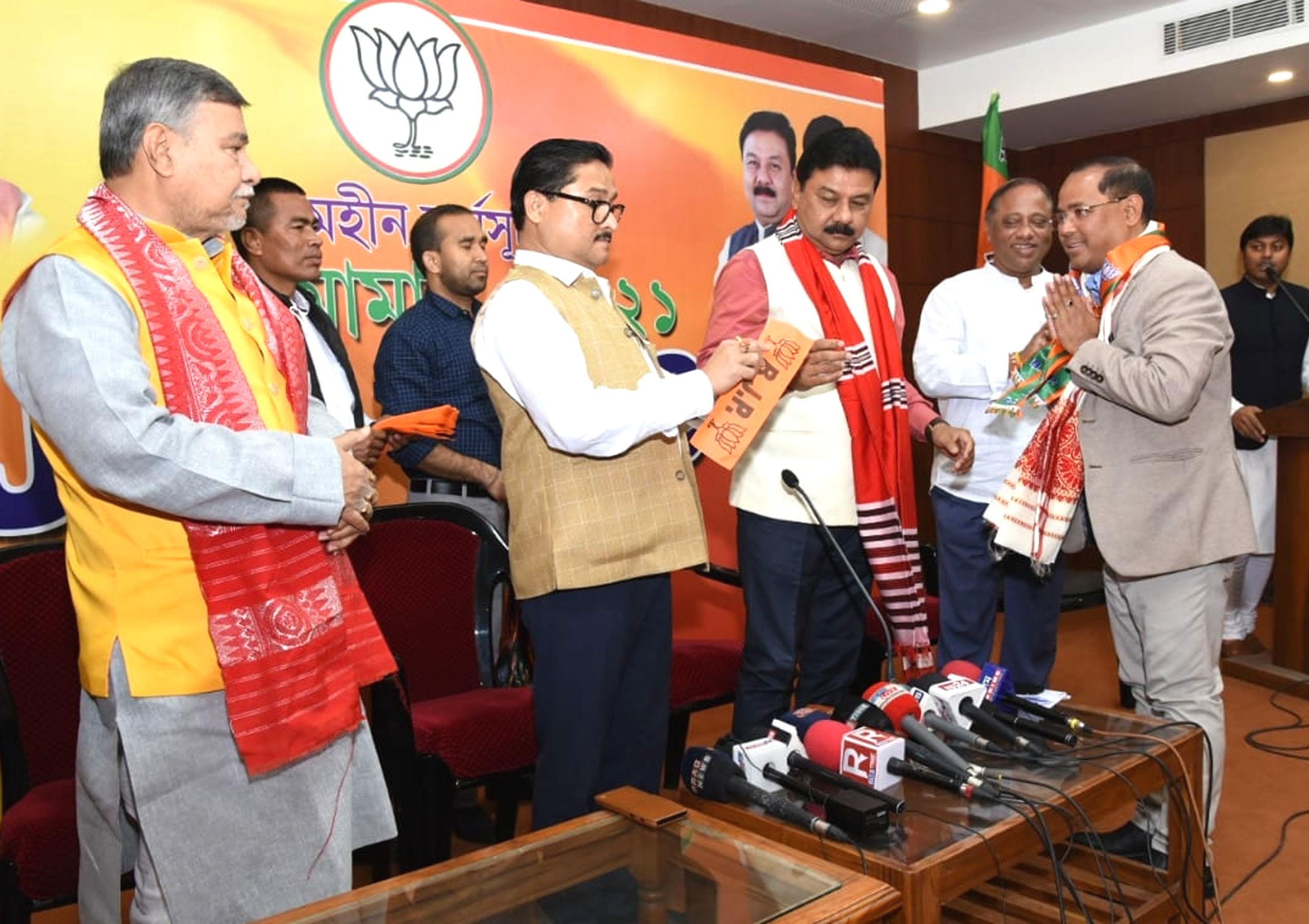 Ganashakti Party MLA Bhuban Pegu joins  BJP recently