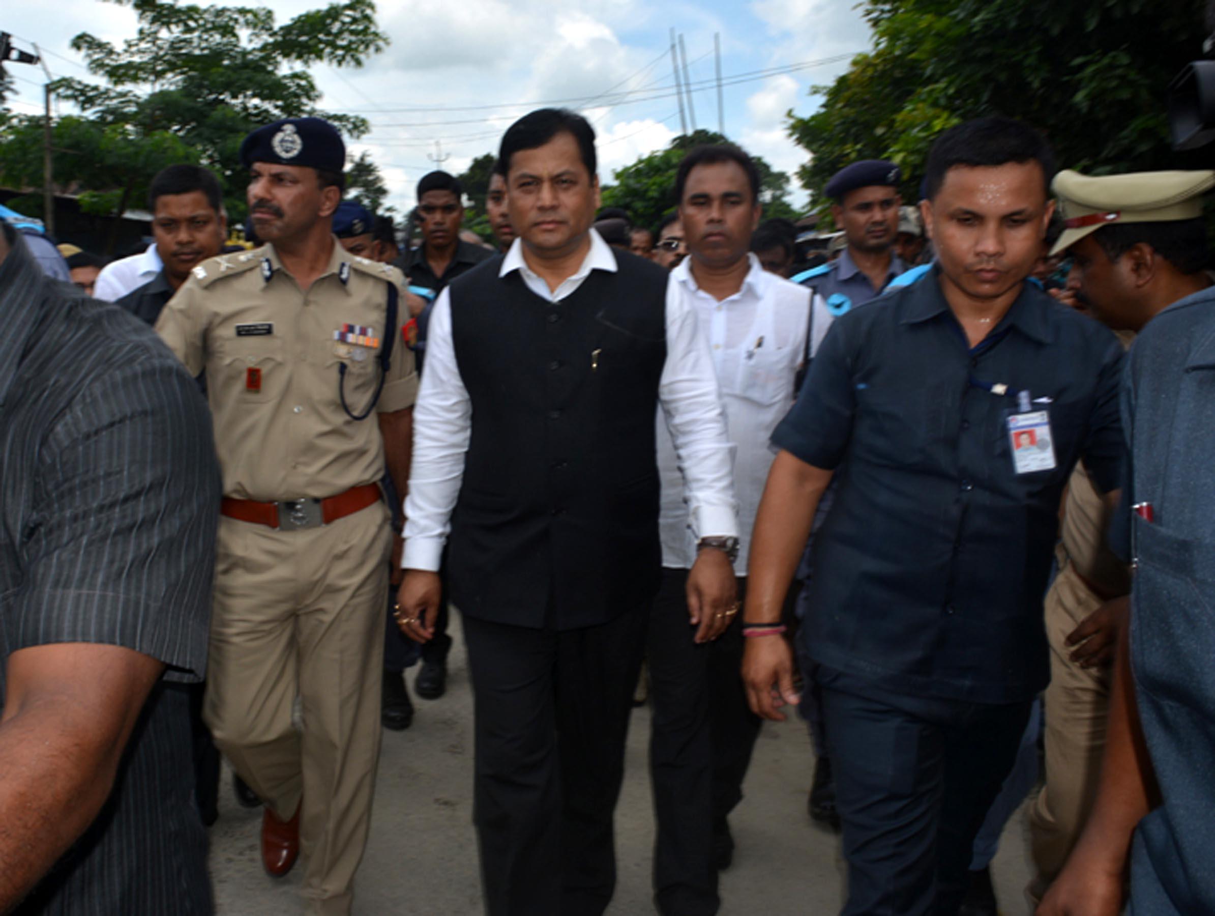 CM Sarbananda Sonowal visits Balajan Tiniali