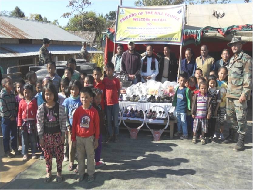 Assam Rifles donates equipment to government school at Sangbar