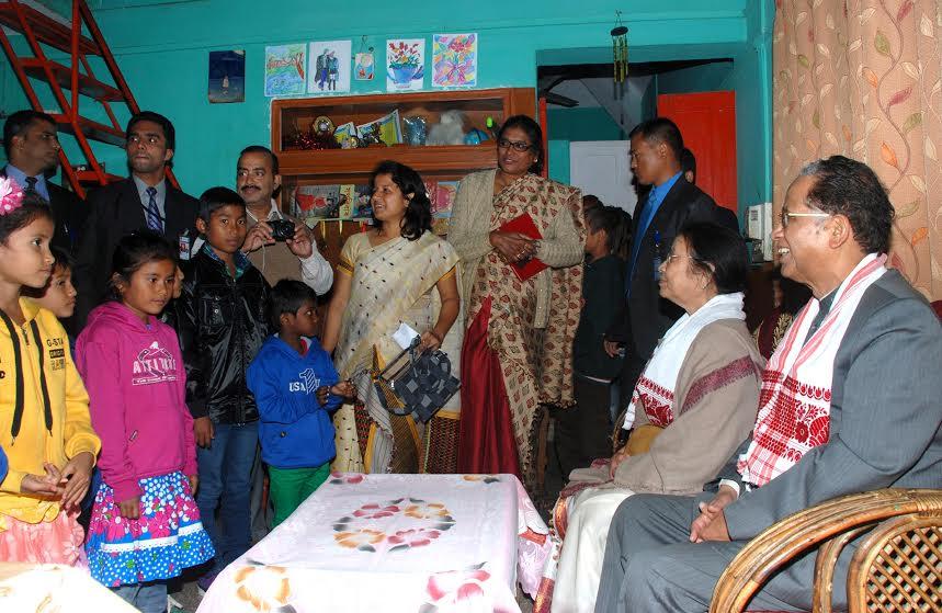 Tarun Gogoi at SOS Children's Village, Azara