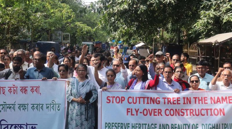 Guwahati Residents Rally Against Tree Felling for Flyover Project