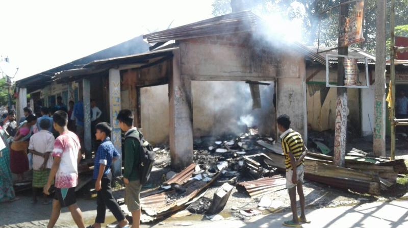 Inferno gutts shops at Dimakuchi | Assam Times