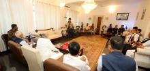 Home Minister Amit Shah meets delegations of Kuki and other communities at Moreh.