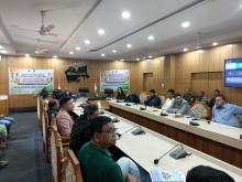  Representatives of tea garden along with district administration officials during the signing of the MoU at District Commissioner office in Udalguri on Wednesday. 