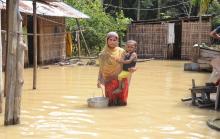 Water submerges several villages in Rangapara area of Sonitpur district on Monday. Photo  by UB Photos.