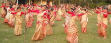 Bihu dance practice session at Raha