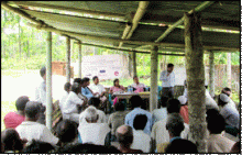  Agriculture expert interacting with farmers. Photo: Abdul Hasib