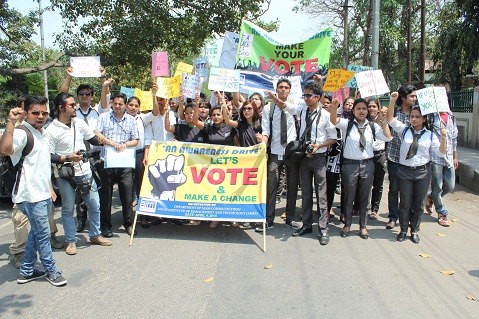 Students take 'one vote one voice' chant