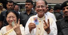 Gogoi casts vote in Jorhat