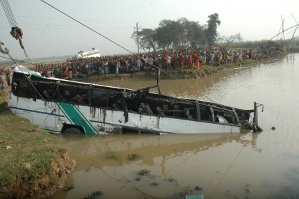 Tragic bus accident at Sonapur: 15 feared dead