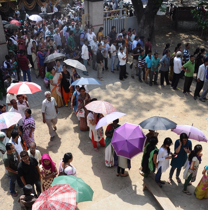 Voting heads for huge turn out