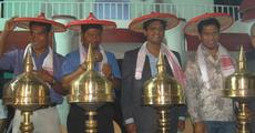 Celebrities felicitated at the Trade Fair
