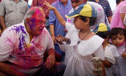 Assam Guv celebrating Holi