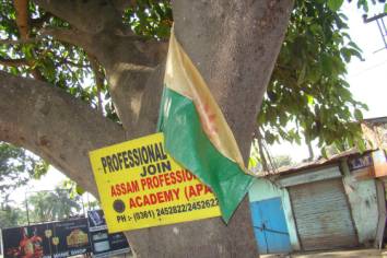 ULFA Raising Day: Flags flying in public places
