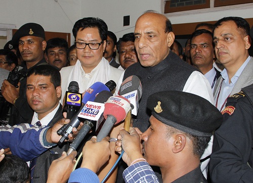 Rajnath on stock taking visit