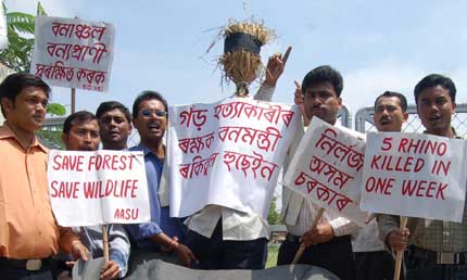 AASU protests against Rhino killing