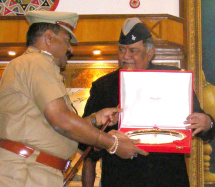 Pradip Ranjan Kar receive award from Guv