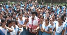 Debojit Saha with fans
