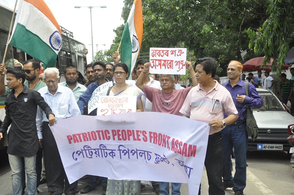 Hundreds  protest against ULFA