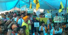 ABSU dharna in Delhi