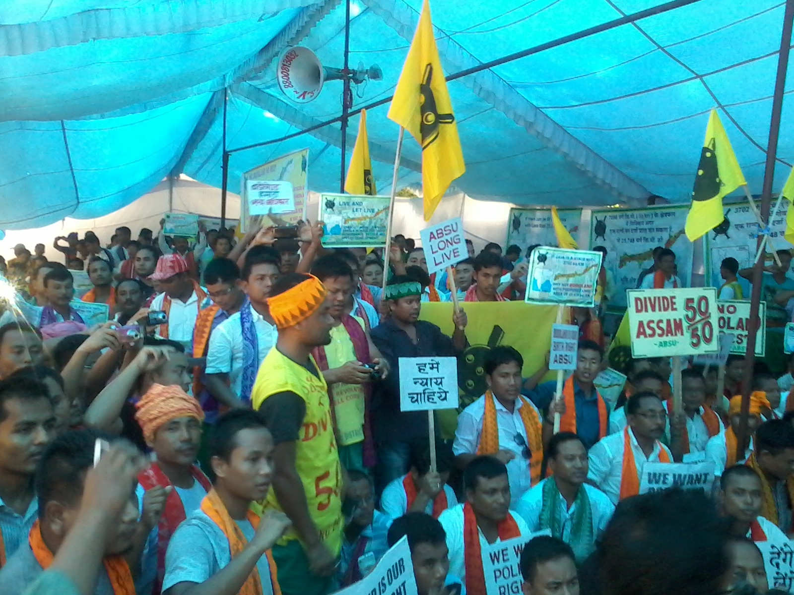 ABSU dharna in Delhi