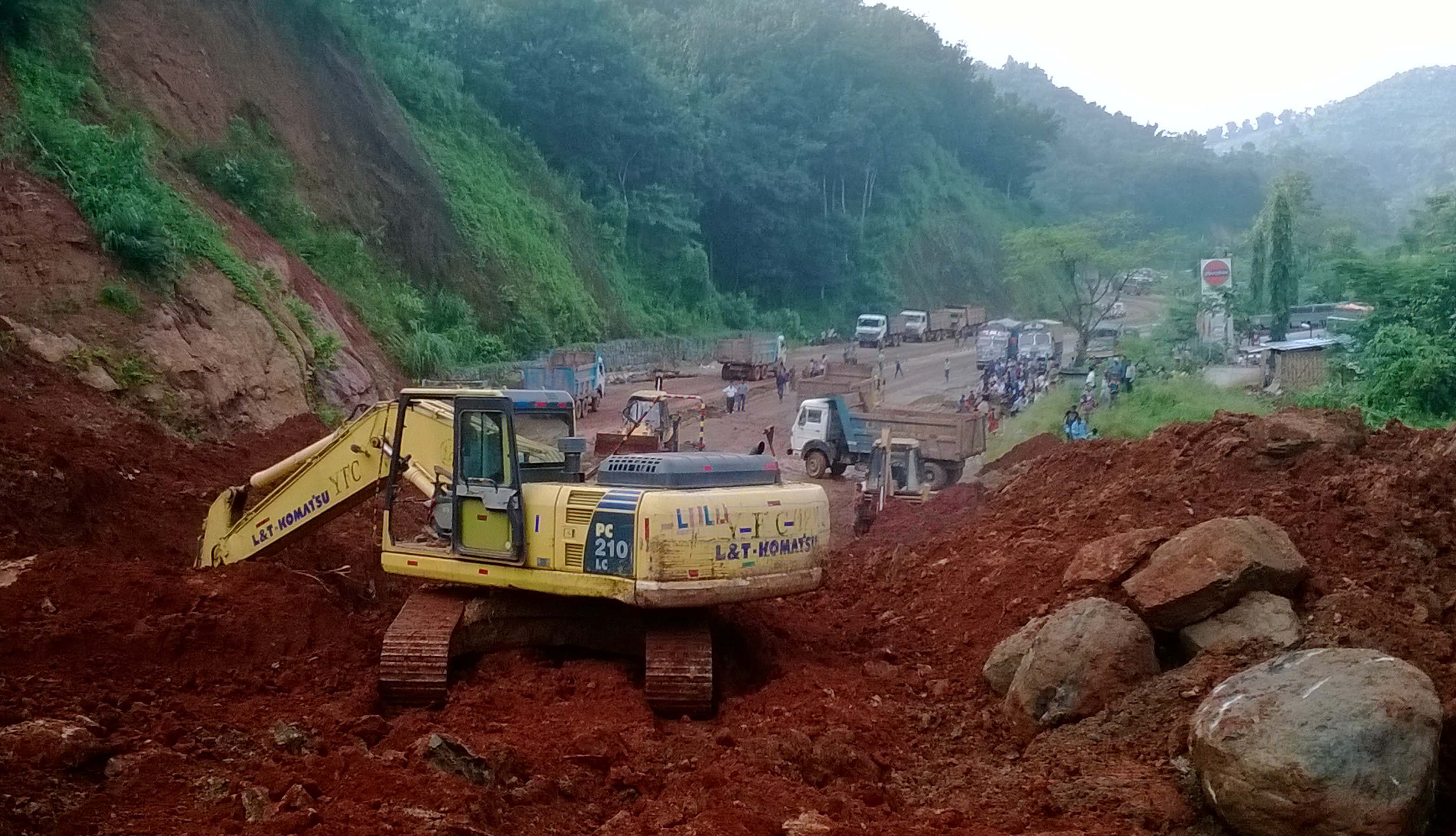 Disrupting landslip on GS Road