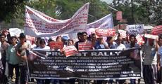 Namsai protests against refugees