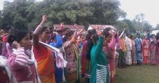 Dharna for wage increase