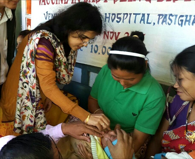 Pentavalent vaccination launches in East Siang