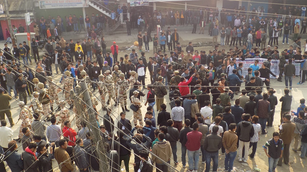 War like scene in Arunachal capital  