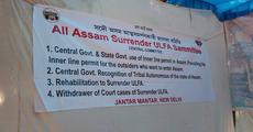 Surrendered ULFA men stage demo in Delhi 