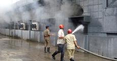 Devastating fire un the city; biscuit factory gutted