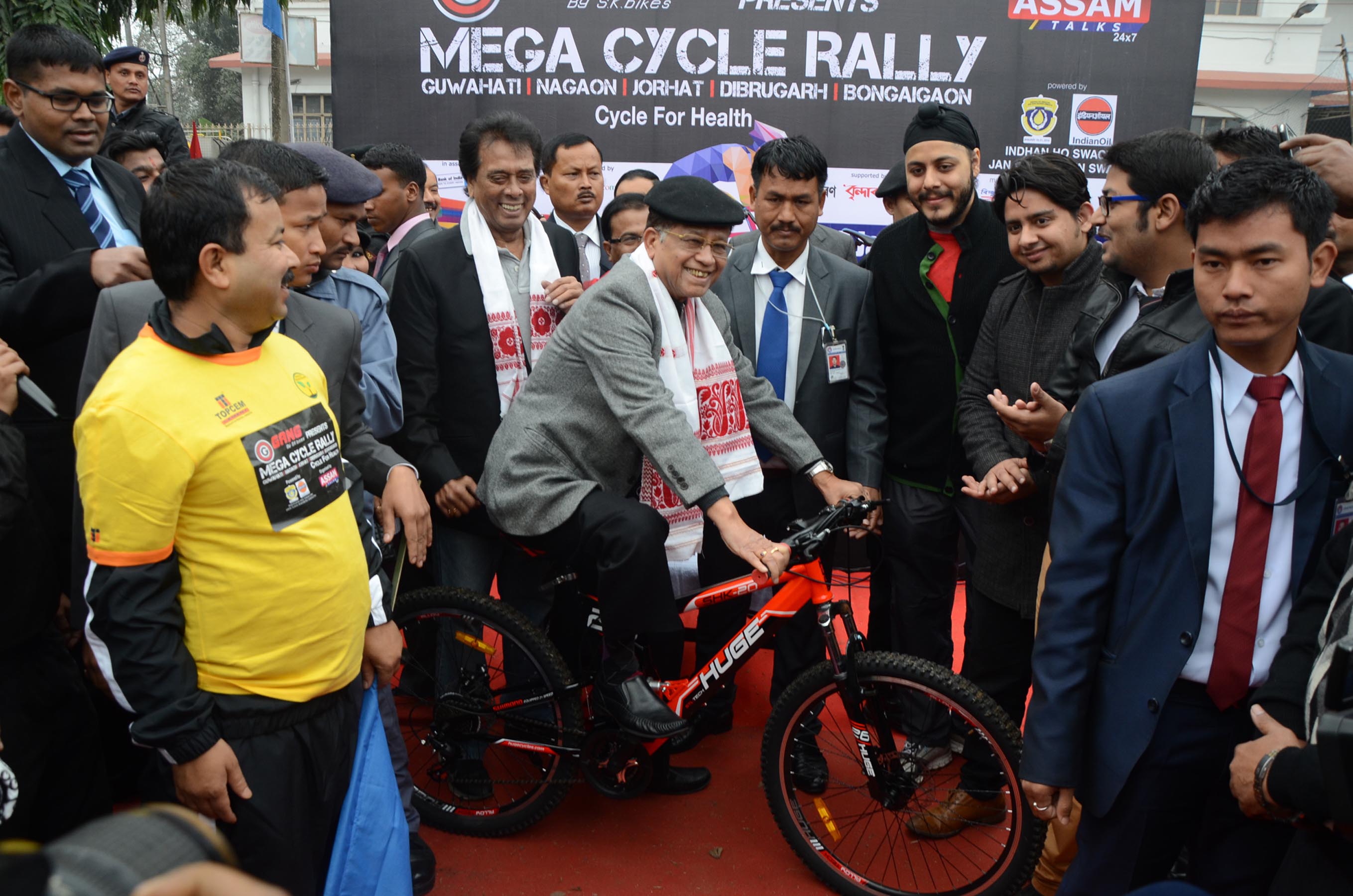 Mega cycle rally in Assam