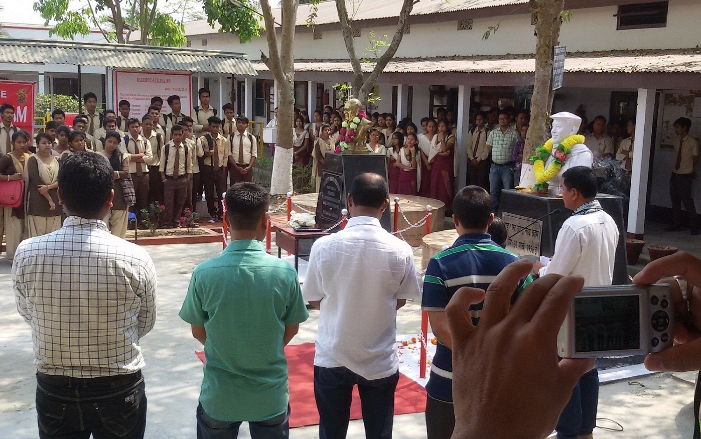 Bodofa’s bust unveiled at Kokrajhar Science College